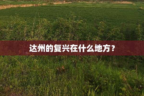 达州的复兴在什么地方？