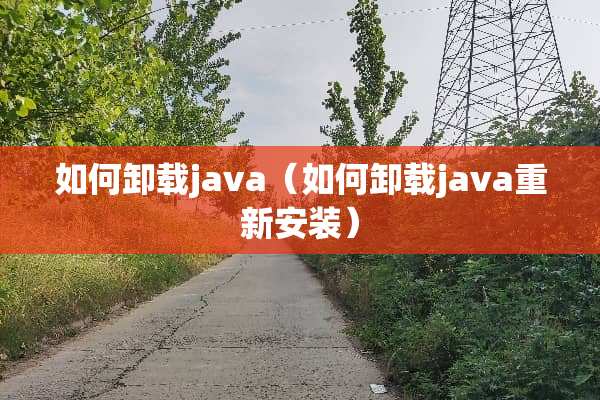 如何卸载java（如何卸载java重新安装）