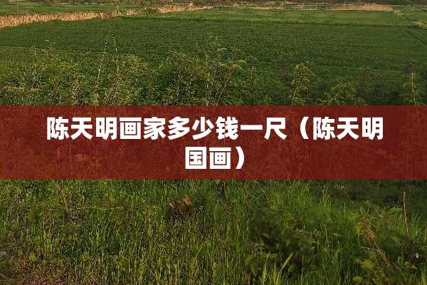 陈天明画家多少钱一尺（陈天明国画）