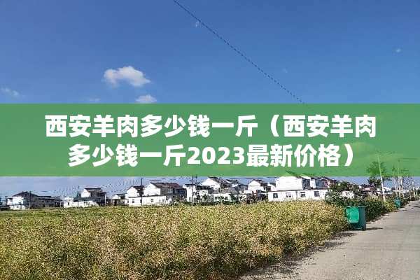 西安羊肉多少钱一斤（西安羊肉多少钱一斤2023最新价格）