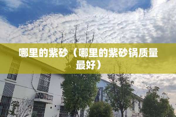 哪里的紫砂（哪里的紫砂锅质量最好）
