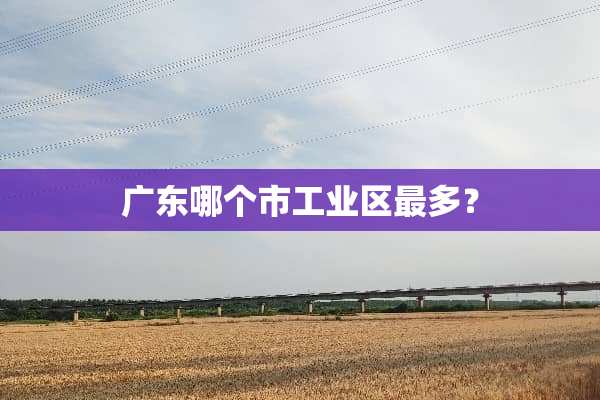 广东哪个市工业区最多？