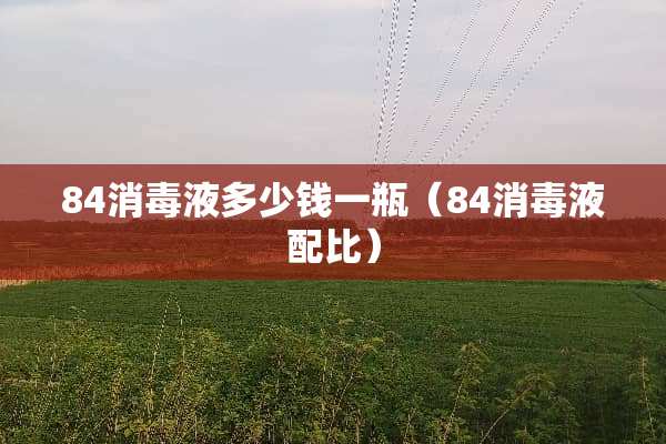 84消毒液多少钱一瓶（84消毒液配比）