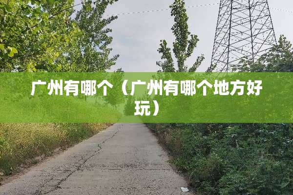 广州有哪个（广州有哪个地方好玩）
