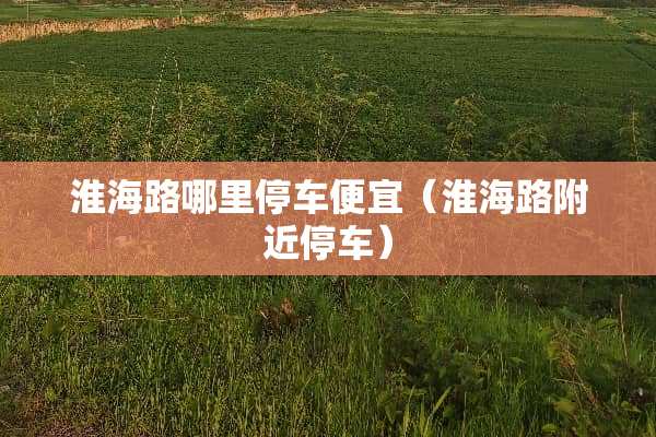 淮海路哪里停车便宜（淮海路附近停车）