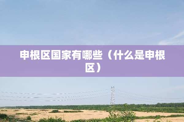 申根区国家有哪些（什么是申根区）