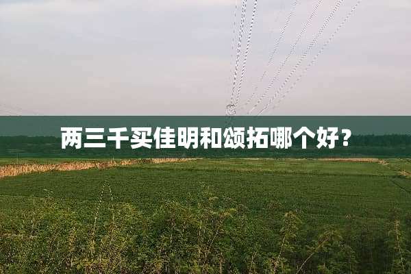 两三千买佳明和颂拓哪个好？