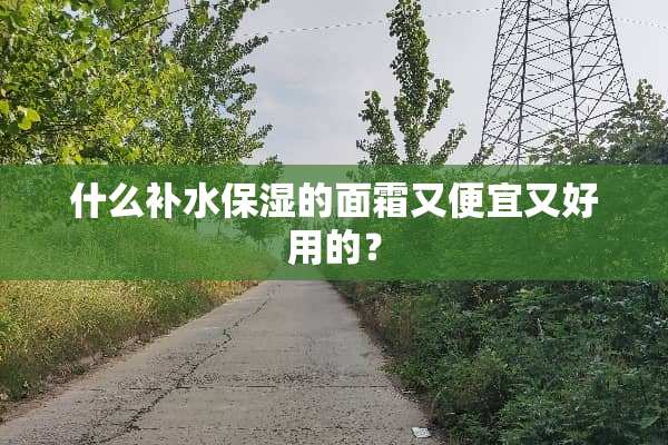 什么补水保湿的面霜又便宜又好用的？