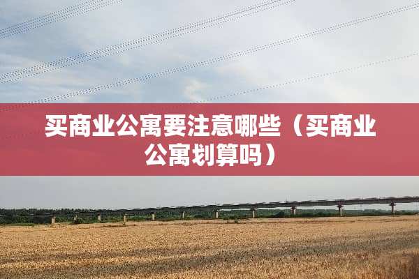 买商业公寓要注意哪些（买商业公寓划算吗）