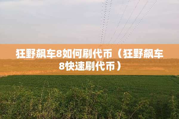 狂野飙车8如何刷代币（狂野飙车8快速刷代币）