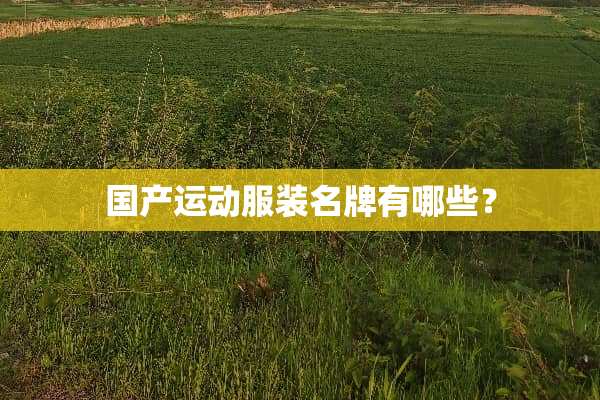 国产运动服装名牌有哪些？