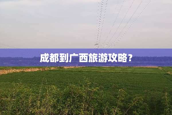 成都到广西旅游攻略？
