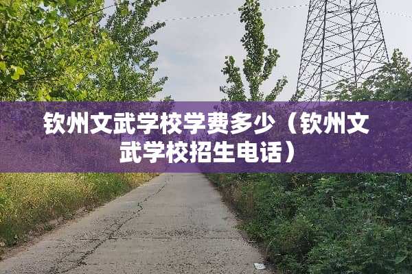 钦州文武学校学费多少（钦州文武学校招生电话）