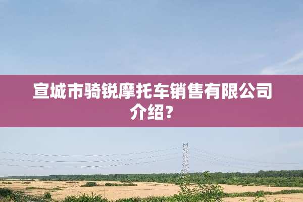 宣城市骑锐摩托车销售有限公司介绍？