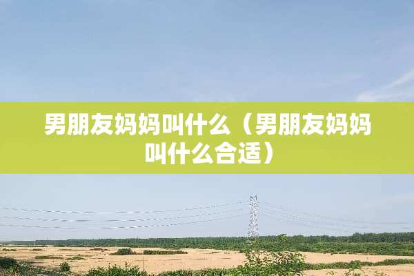 男朋友妈妈叫什么（男朋友妈妈叫什么合适）