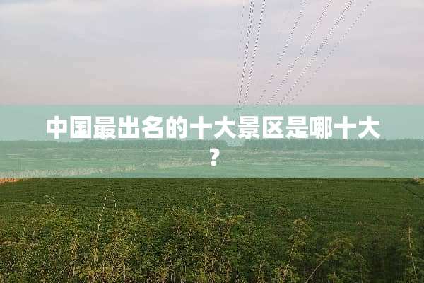 中国最出名的十大景区是哪十大？