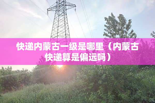 快递***一级是哪里（***快递算是偏远吗）