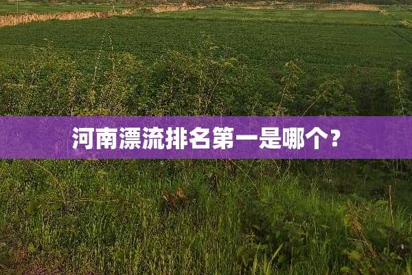 河南漂流排名第一是哪个？