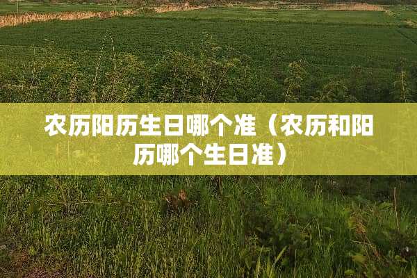 农历阳历生日哪个准（农历和阳历哪个生日准）