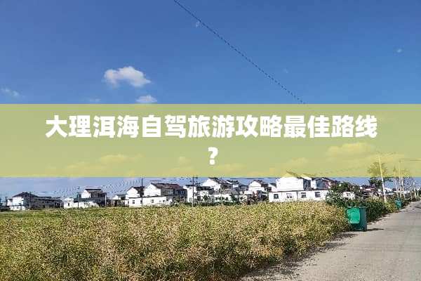 大理洱海自驾旅游攻略最佳路线？