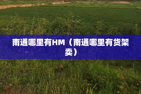 南通哪里有HM（南通哪里有货架卖）