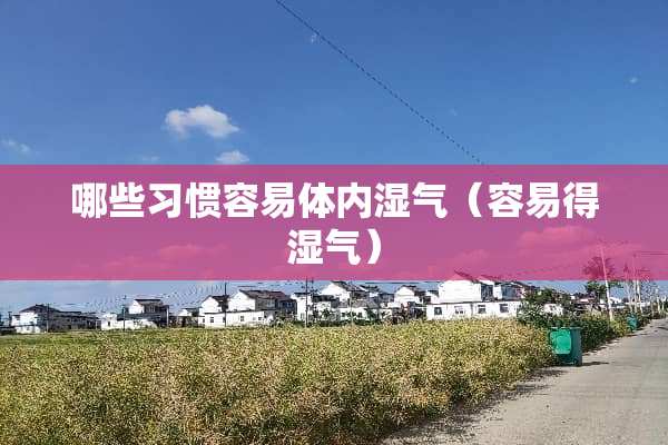 哪些习惯容易体内湿气（容易得湿气）