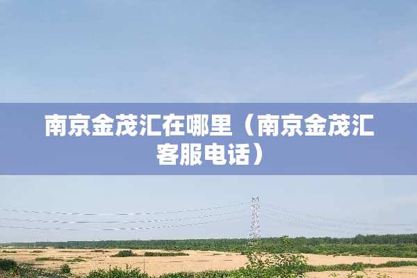 南京金茂汇在哪里（南京金茂汇客服电话）
