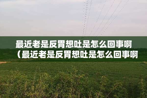 最近老是反胃想吐是怎么回事啊（最近老是反胃想吐是怎么回事啊女性）