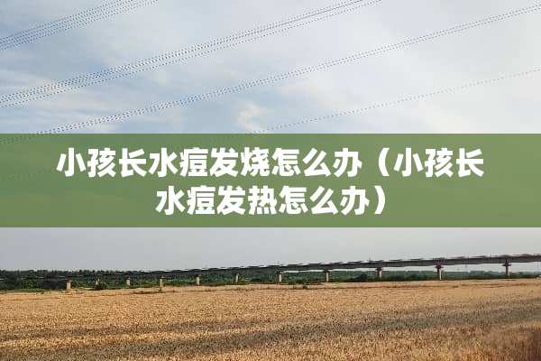 小孩长水痘发烧怎么办（小孩长水痘发热怎么办）