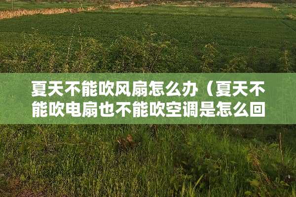 夏天不能吹风扇怎么办（夏天不能吹电扇也不能吹空调是怎么回事）