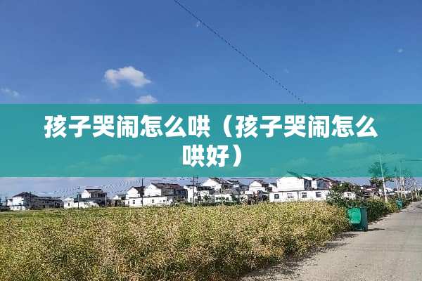 孩子哭闹怎么哄（孩子哭闹怎么哄好）