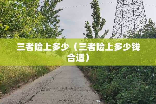 三者险上多少（三者险上多少钱合适）