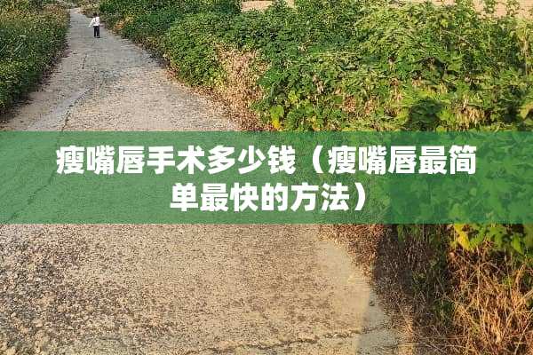 瘦嘴唇手术多少钱（瘦嘴唇最简单最快的方法）