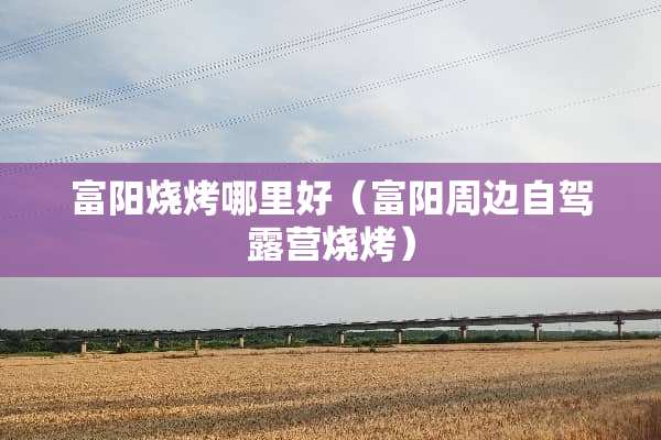 富阳烧烤哪里好（富阳周边自驾露营烧烤）