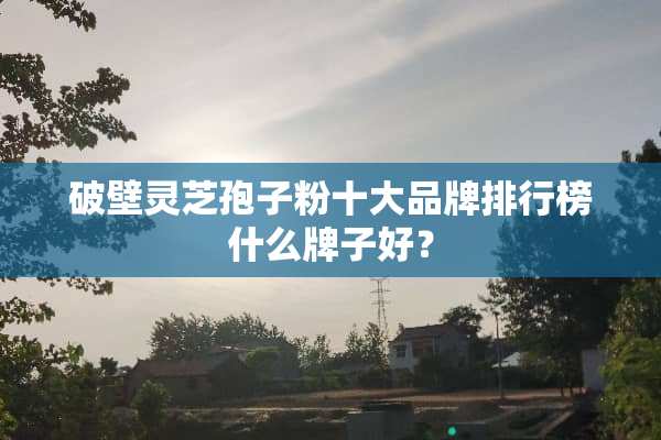 破壁灵芝孢子粉十大品牌排行榜什么牌子好？