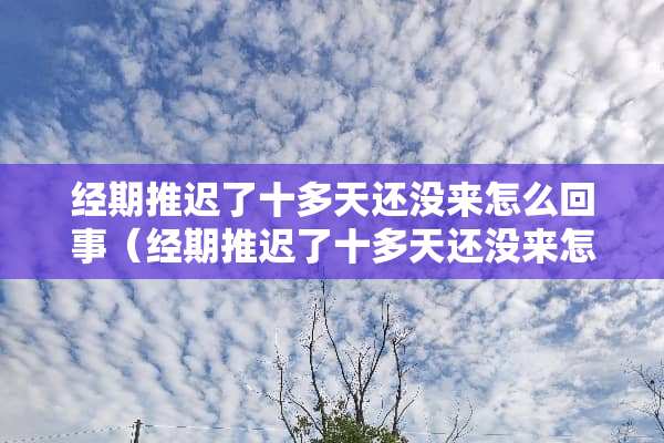 经期推迟了十多天还没来怎么回事（经期推迟了十多天还没来怎么回事青春期）