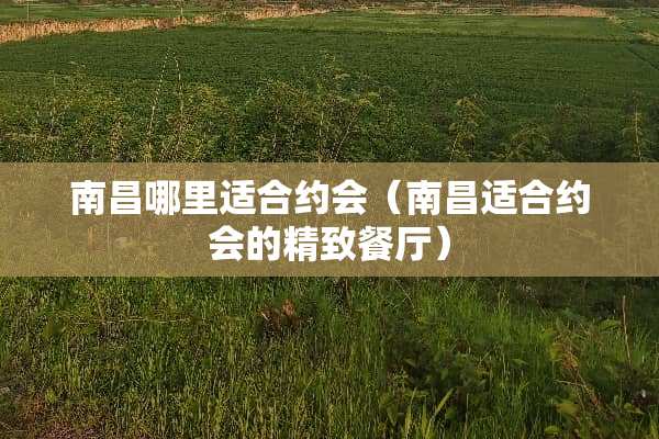 南昌哪里适合约会（南昌适合约会的精致餐厅）