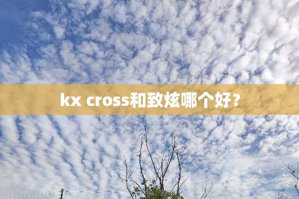 kx cross和致炫哪个好？