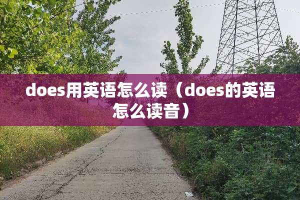 does用英语怎么读（does的英语怎么读音）