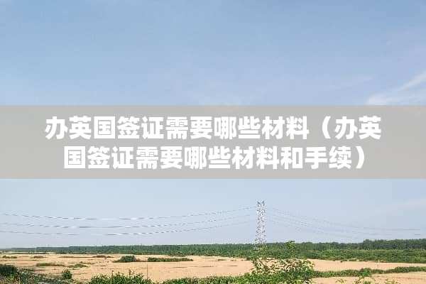 办英国签证需要哪些材料（办英国签证需要哪些材料和手续）