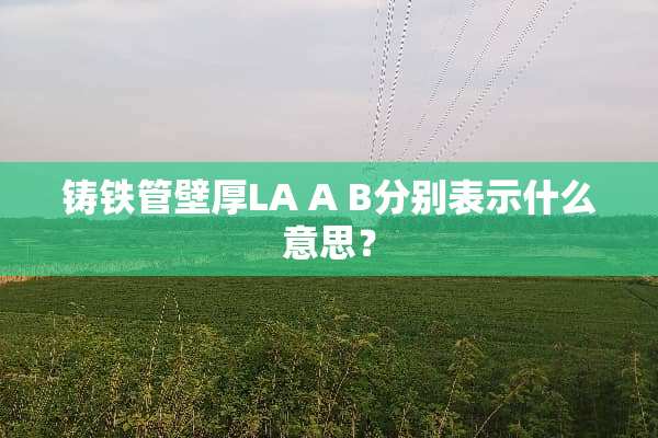 铸铁管壁厚LA A B分别表示什么意思？