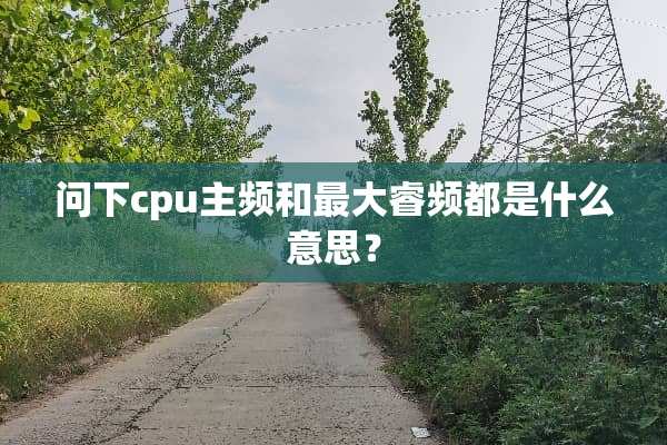 问下cpu主频和最大睿频都是什么意思？