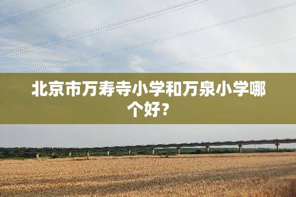 北京市万寿寺小学和万泉小学哪个好？