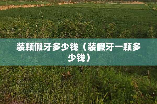 装颗假牙多少钱（装假牙一颗多少钱）