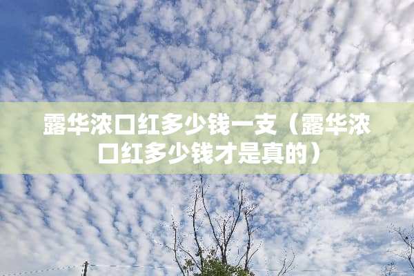 露华浓口红多少钱一支（露华浓口红多少钱才是真的）