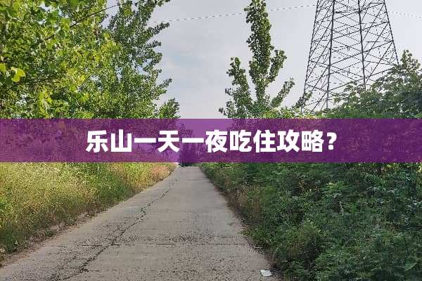 乐山一天一夜吃住攻略？