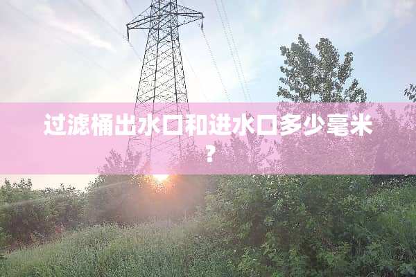 过滤桶出水口和进水口多少毫米？