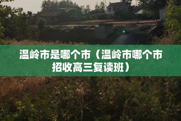 温岭市是哪个市（温岭市哪个市招收高三复读班）