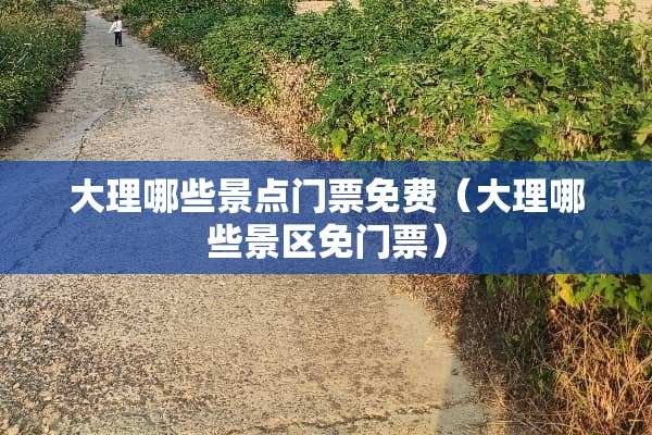 大理哪些景点门票免费（大理哪些景区免门票）