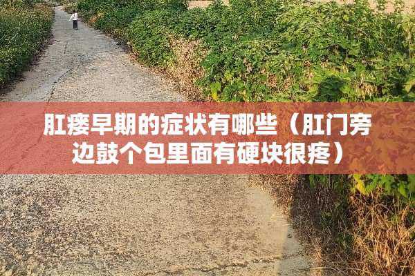 *瘘早期的症状有哪些（*门旁边鼓个包里面有硬块很疼）